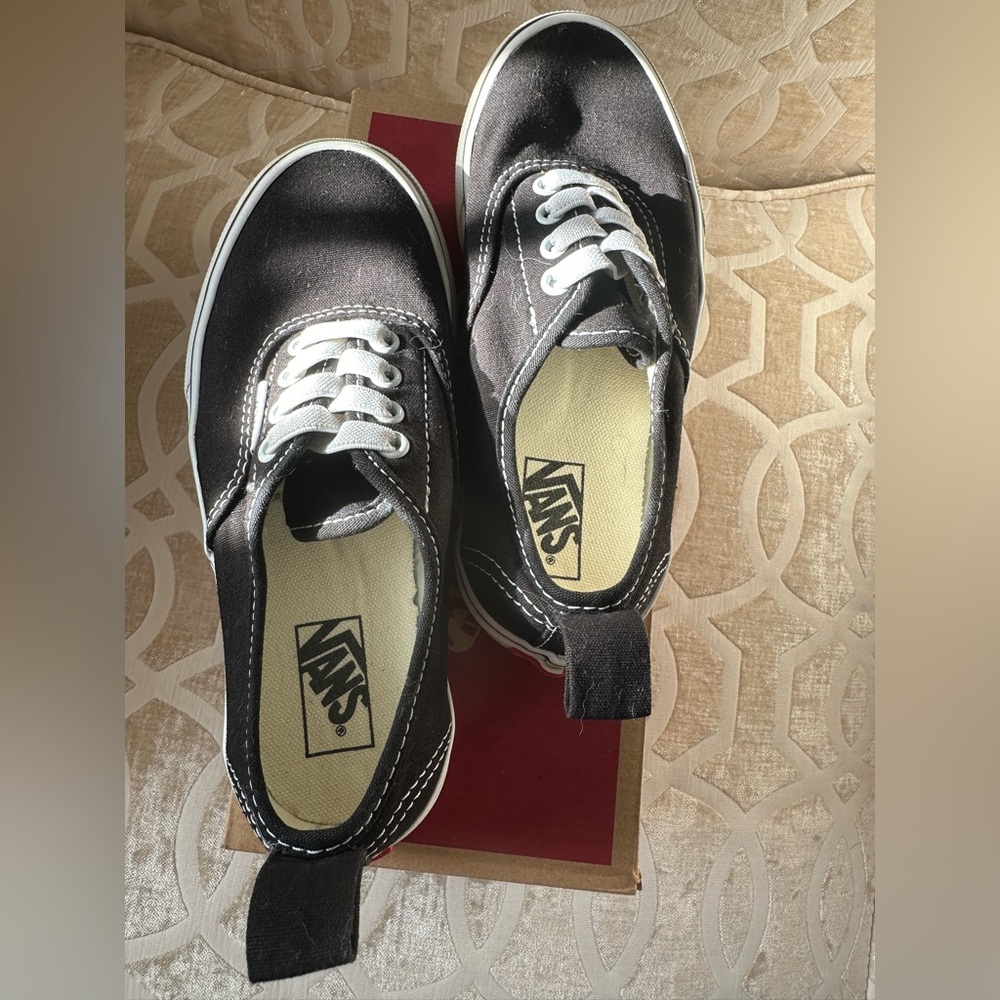 Vans Kids Black and White Low Top Sneakers